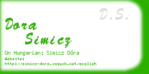 dora simicz business card